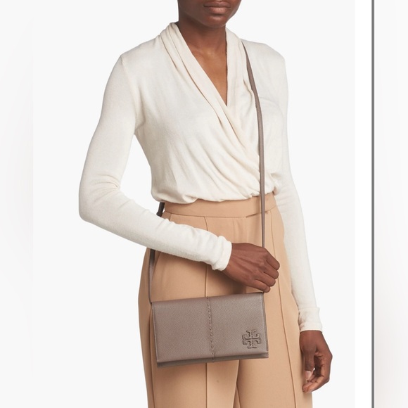 Tory Burch McGraw Leather Wallet Crossbody - Picture 8 of 10